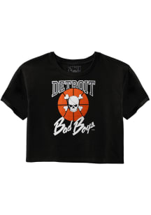 Detroit Pistons Womens Black Detroit Bad Boys Short Sleeve T-Shirt