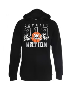 Detroit Pistons Mens Black 313 Nation Detroit Bad Boys Long Sleeve Hoodie