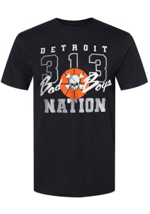 Detroit Pistons Black 313 Nation Detroit Bad Boys Short Sleeve T Shirt