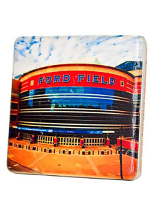 Detroit Ford Field 4x4 Coaster - Blue