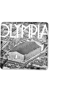 Detroit Olympia Arena Aerial 4x4 Coaster - Grey