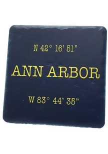 Ann Arbor Ann Arbor Coordinates 4x4 Coaster - Blue