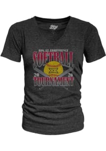 Blue 84 Big 12 Womens Black 2026 Big 12 Softball Tournament Oversized Short Sleeve T-Shirt
