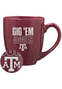 Texas A&M Aggies Gig 'Em Aggies 16oz Speckle Ceramic Mug - Maroon
