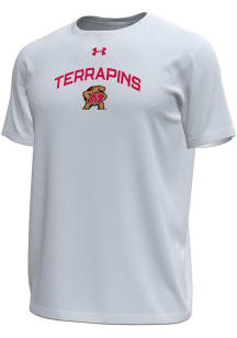 Under Armour Maryland Terrapins White Mascot Tech Short Sleeve T Shirt