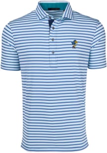 Greyson Kansas Jayhawks Mens Light Blue Stans Vintage Short Sleeve Fashion Polo
