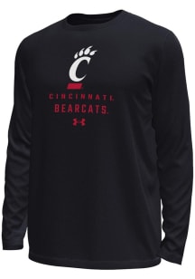 Under Armour Cincinnati Bearcats Black Stacked Logo Tech Stretch Long Sleeve T-Shirt