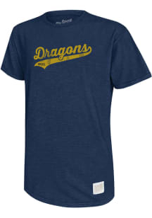 Original Retro Brand Drexel Dragons Navy Blue Oil Wash Short Sleeve T Shirt