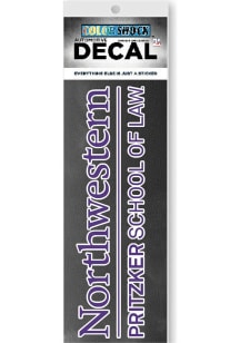 Northwestern Wildcats Law School Auto Decal - Purple