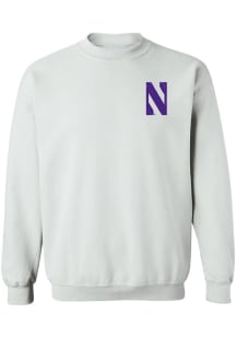 Vive La Fete Northwestern Wildcats Womens White Impressions Crew Sweatshirt