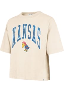 47 Kansas Jayhawks Womens Sand Mindi Short Sleeve T-Shirt