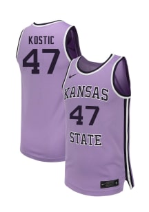 Andrej Kostic  Nike K-State Wildcats Lavender NIL Name And Number Jersey
