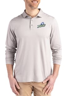 Cutter and Buck Florida Gulf Coast Eagles Mens Grey Coastline Long Sleeve Polo Shirt