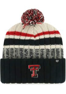 47 Texas Tech Red Raiders Natural Long Range Cuff Mens Knit Hat
