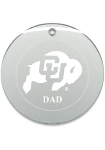 Colorado Buffaloes Dad Round Ornament - White