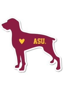 Arizona State Sun Devils 3.5" Standing Dog Rugged Stickers - Maroon