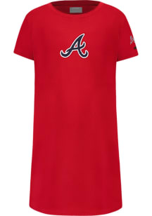 Pro Standard Atlanta Braves Girls Red Classic Essentials Short Sleeve Dress