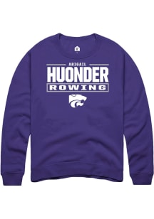 Abigail Huonder K-State Wildcats Mens Purple NIL Stacked Box Player Crew