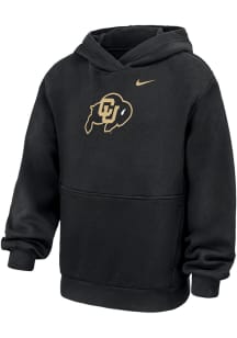 Nike Colorado Buffaloes Youth Black Team Logo Hoodie Long Sleeve Hoodie