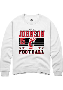 Jamari Johnson Cincinnati Bearcats Mens White Football NIL Striped Player Crew