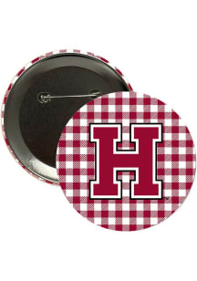 Harvard Crimson 3" Plaid Button - Maroon