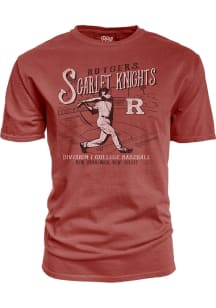 Blue 84 Rutgers Scarlet Knights Red Big Ten Baseball Short Sleeve T Shirt