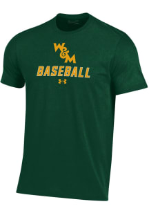 Under Armour William & Mary Tribe Green Baseball Performance Short Sleeve T Shirt