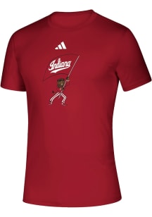 Adidas Indiana Hoosiers Crimson Hoosier The Bison Short Sleeve T Shirt