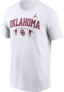 Nike Oklahoma Sooners White Football Fade Short Sleeve T Shirt