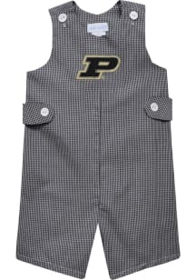Vive La Fete Purdue Boilermakers Toddler Black Gingham Overalls