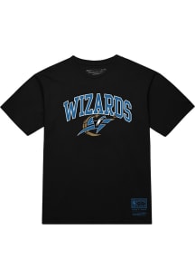 Mitchell and Ness Washington Wizards Black Nostalgia Short Sleeve T Shirt