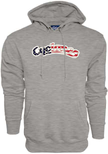 Blue 84 Iowa State Cyclones Mens Grey Patriotic Script Long Sleeve Hoodie