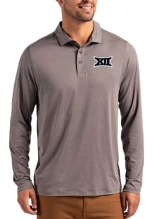 Cutter and Buck Big 12 Mens Graphite Coastline Long Sleeve Polo Shirt