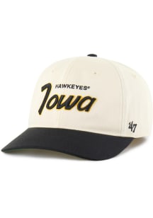 47 Iowa Hawkeyes Mens Natural Crosstown Two Tone Franchise LS Fitted Hat