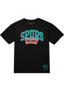Mitchell and Ness San Antonio Spurs Black Nostalgia Short Sleeve T Shirt