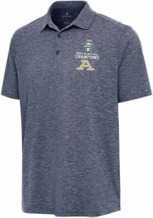 Antigua Akron Zips Mens Navy Blue 2026 MAC Men's Basketball Champs Par 3 Short Sleeve Polo