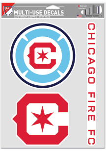 Chicago Fire Triple Pack Auto Decal - Light Blue