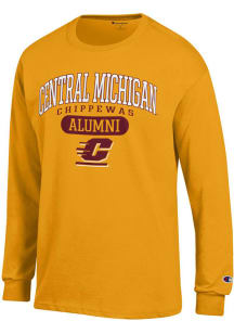 Champion Central Michigan Chippewas Gold Pill Box Alumni Jersey Long Sleeve T Shirt
