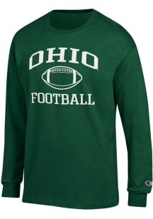 Champion Ohio Bobcats Green Football Icon Jersey Long Sleeve T Shirt