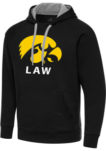 Antigua Iowa Hawkeyes Mens Black Iowa Law  Victory Long Sleeve Hoodie