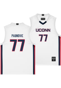 Uros Paunovic  Campus Ink UConn Huskies White NIL Jersey