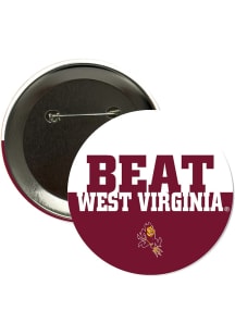 Arizona State Sun Devils BEAT West Virginia 3" Button - Garnet