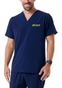 Drexel Dragons Navy Blue UltraStretch Multi Pocket Short Sleeve Scrubs