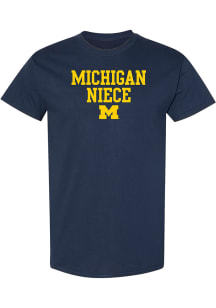 Michigan Wolverines Womens Navy Blue Niece Short Sleeve T-Shirt