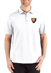 Cutter and Buck Illinois Fighting Illini Mens White Vault Advantage Refresh Short Sleeve Polo