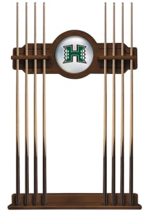 Hawaii Warriors Solid Wood Cue Rack Pool Table