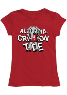 Vive La Fete Alabama Crimson Tide Toddler Girls Red Lexie Short Sleeve T-Shirt