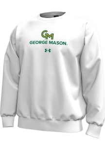 Under Armour George Mason University Mens White Icon Long Sleeve Crew Sweatshirt