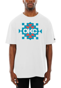 New Era Oklahoma City Thunder White Heritage Short Sleeve T Shirt