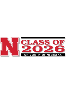 Nebraska Cornhuskers 6x2 Class of 2026 Auto Decal - Red